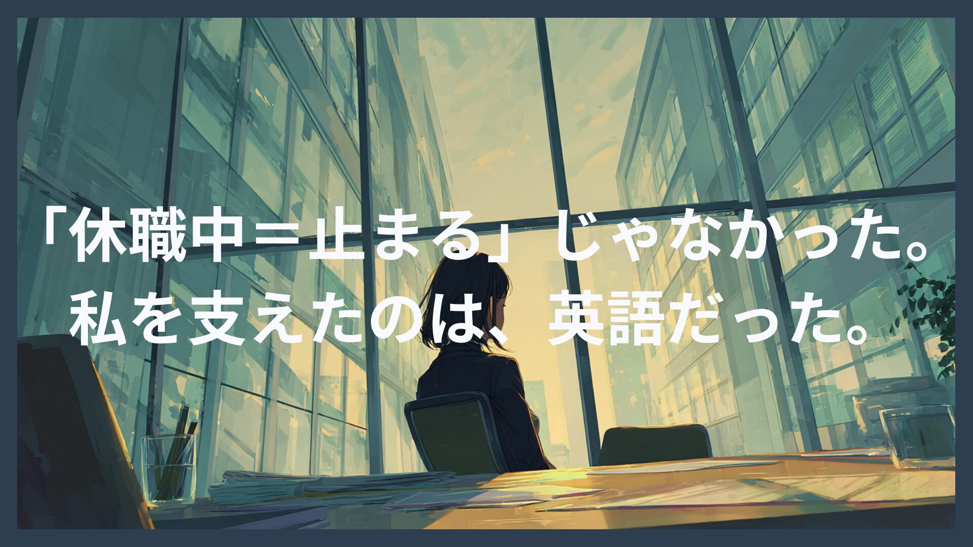 「休職中＝止まる」じゃなかった。私を支えたのは、英語だった。